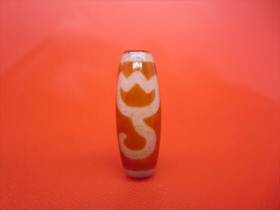 【チベット天珠】水蓮花天珠約33×12mm【一点物】