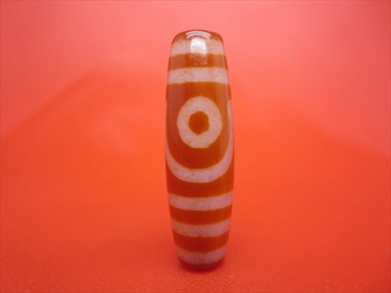 【チベット天珠】二眼天珠約42×12.6mm【一点物】