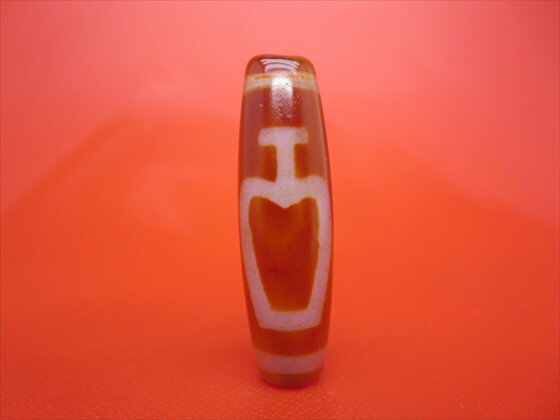 【チベット天珠】寶瓶天珠約44×12.6mm【天然模様入り】【一点物】