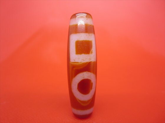 【チベット天珠】雙天地天珠約43×12.6mm【一点物】