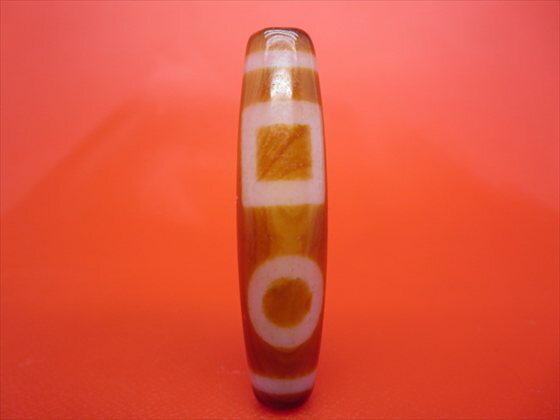 【チベット天珠】雙天地天珠約51×12.6mm【一点物】