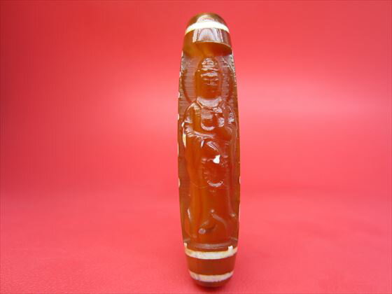 【チベット彫刻天珠】六眼観音天珠【一点物】