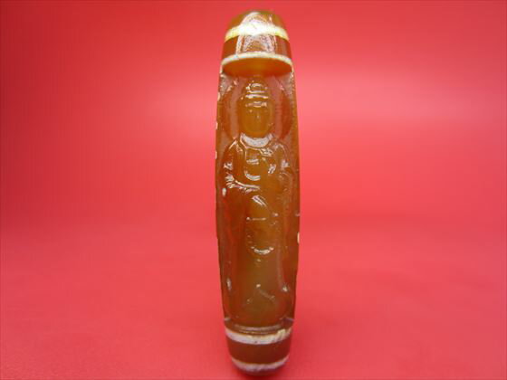 【チベット彫刻天珠】六眼観音天珠【一点物】