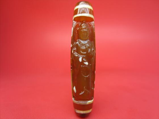 【チベット彫刻天珠】六眼観音天珠【一点物】