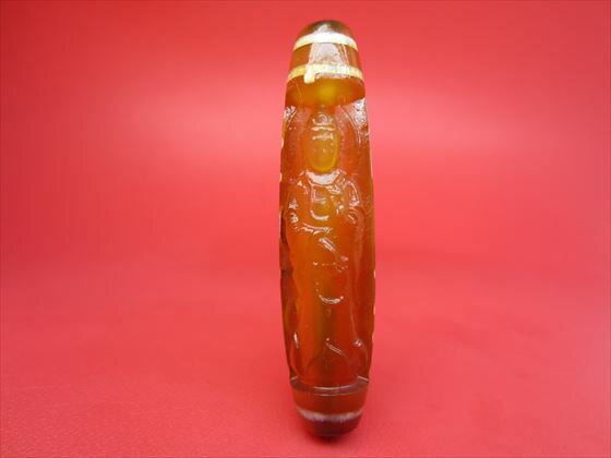 【チベット彫刻天珠】六眼観音天珠【一点物】