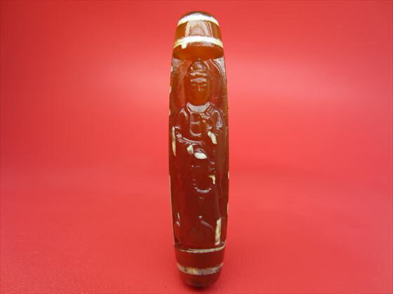 【チベット彫刻天珠】六眼観音天珠【一点物】