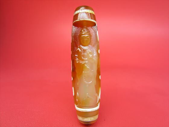 【チベット彫刻天珠】蓮師法器観音天珠【一点物】