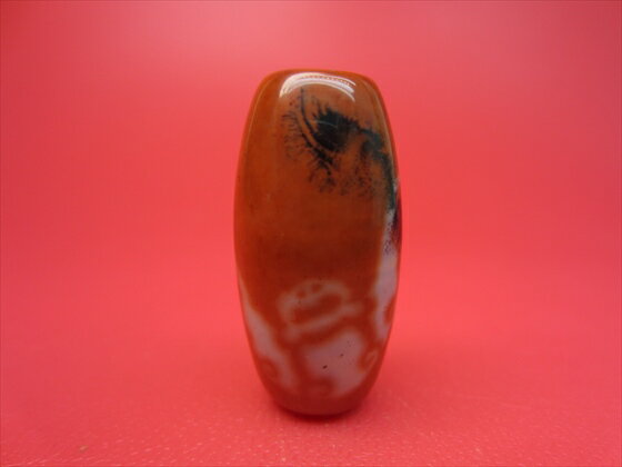 【チベット天珠】高級南紅瑪瑙蝙蝠天珠【デンドリティック】【一点物】