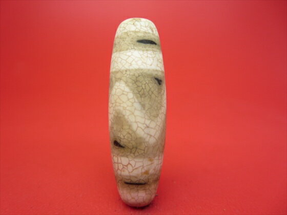 【チベット高級龍紋天珠】虎牙天珠・白【一点物】