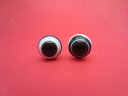 【チベット高級天珠】羊眼板珠・天眼珠約13.6〜13.9mm【水晶入り】【2粒SET】【一点物】