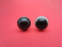 【チベット高級天珠】羊眼板珠・天眼珠約13.6〜13.9mm【水晶入り】【2粒SET】【一点物】