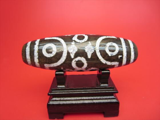 【チベット天珠】十四眼天珠【木製台座付き】【一点物】