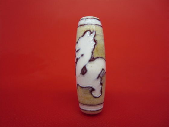 【チベット天珠】龍神天珠約38×13mm【一点物】