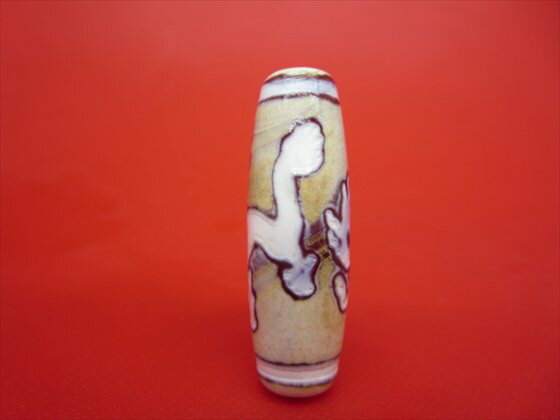 【チベット天珠】龍神天珠約38×13mm【一点物】