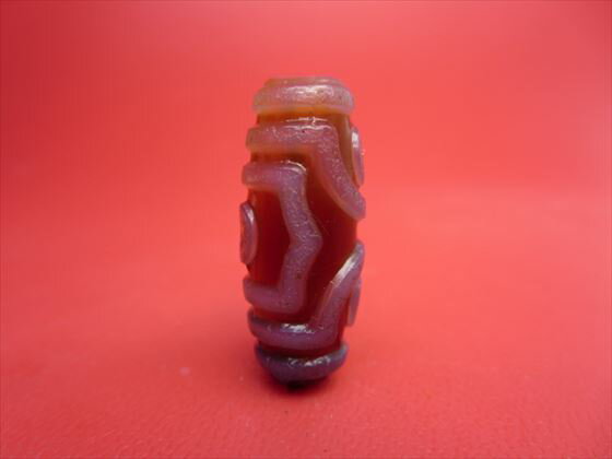 【チベット高級天珠】三眼天珠【稀少手彫り彫刻】【一点物】