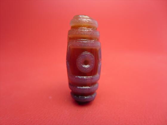 【チベット高級天珠】三眼天珠【稀少手彫り彫刻】【一点物】