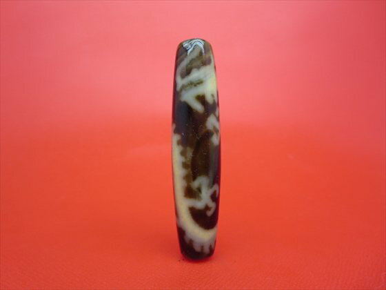 ※キズあり※【チベット高級至純天珠】龍神天珠約57×13mm【馬蹄痕】【一点物】