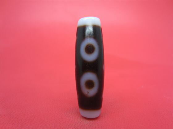 【チベット高級至純天珠】三眼天珠約38×11.6mm【一点物】