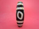 【三眼紅朱砂天珠】約38×12mm【水晶入り】【一点物】