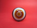【チベット高級天珠】羊眼板珠・天眼珠約27×11mm【水晶入り】【一点物】