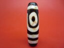 【二眼紅朱砂天珠】約39×12mm【馬蹄痕】【一点物】
