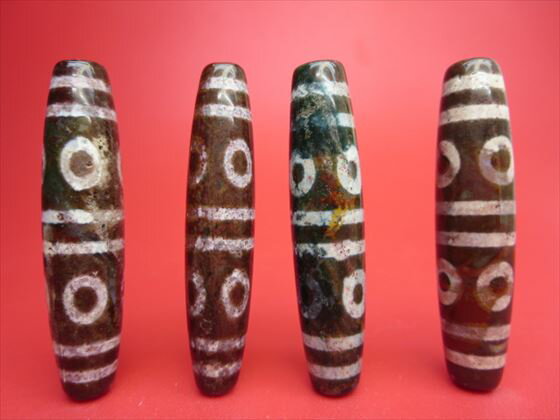 【八眼紅朱砂天珠】【4粒SET】【一点物】