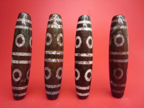 【八眼紅朱砂天珠】【4粒SET】【一点物】