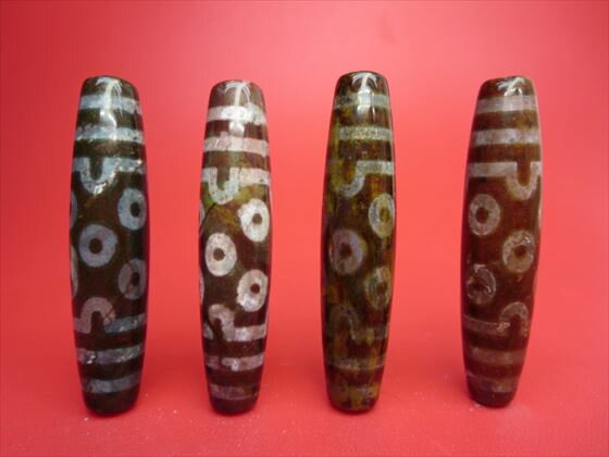 【七眼紅朱砂天珠】【4粒SET】【一点物】