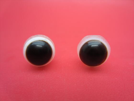 【チベット高級天珠】羊眼板珠・天眼珠約13〜14mm【水晶入り】【2粒SET】【一点物】