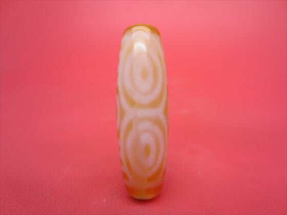 【チベット紅玉髄天珠】龍眼天珠カーネリアン約41×13mm【一点物】