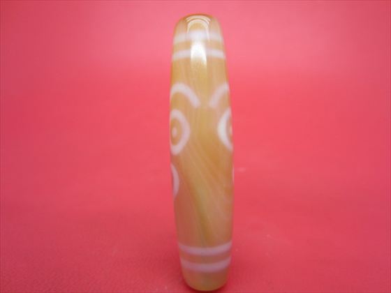 【チベット紅玉髄天珠】法相仏眼天珠カーネリアン約57×13mm【一点物】