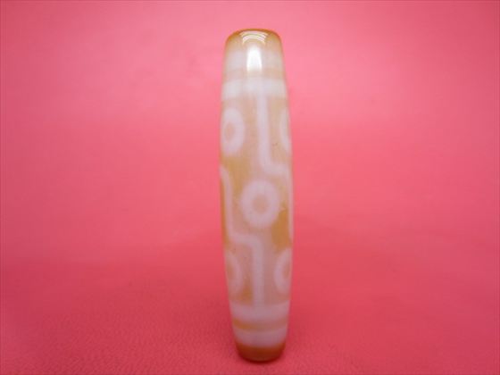【チベット紅玉髄天珠】九眼天珠カーネリアン約58×13mm【一点物】