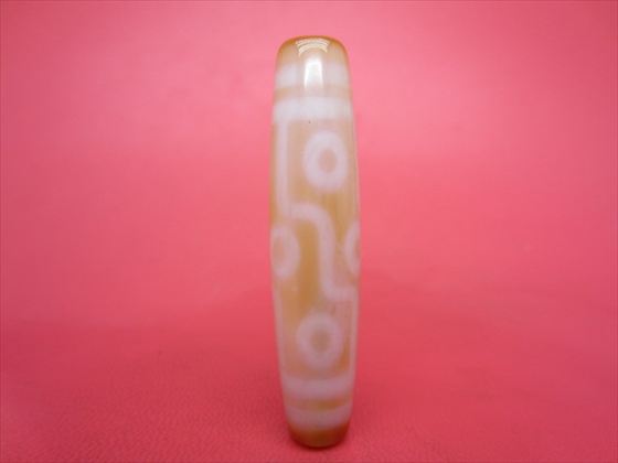 【チベット紅玉髄天珠】九眼天珠カーネリアン約58×13mm【一点物】