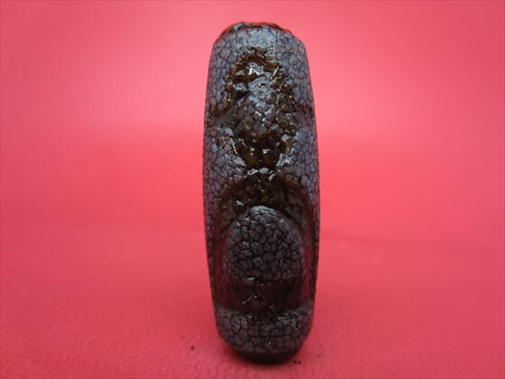 【チベット火供天珠】財神日月星天珠約38×13.6mm【一点物】