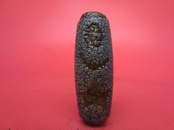 【チベット火供天珠】観音日月星天珠約39×14mm【一点物】