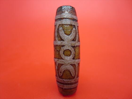 【チベット火供天珠】金剛杵天珠約41×13mm【一点物】