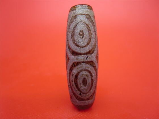 【チベット火供天珠】龍眼天珠約41×13mm【一点物】