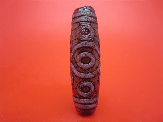 【チベット火供天珠】十眼天珠約48×12mm【一点物】