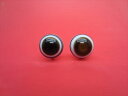 【チベット高級天珠】羊眼板珠・天眼珠約13.8〜14mm【水晶入り】【2粒SET】【一点物】