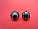 【チベット高級天珠】羊眼板珠・天眼珠約13〜14mm【水晶入り】【4粒SET】【一点物】