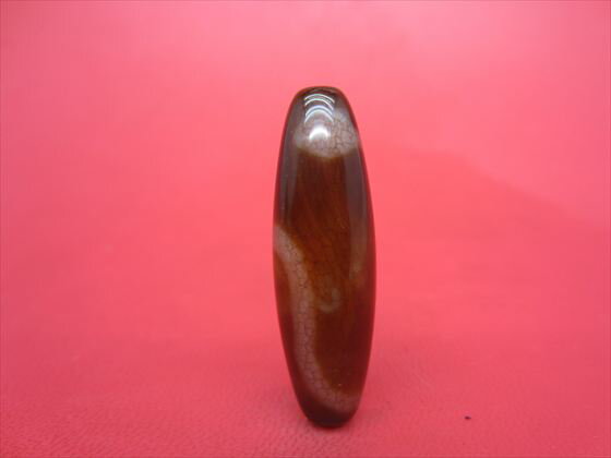 【チベット高級龍紋天珠】白蛇天珠約40×12mm【一点物】