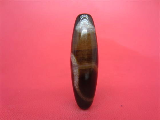 【チベット高級龍紋天珠】白蛇天珠約40×12mm【一点物】