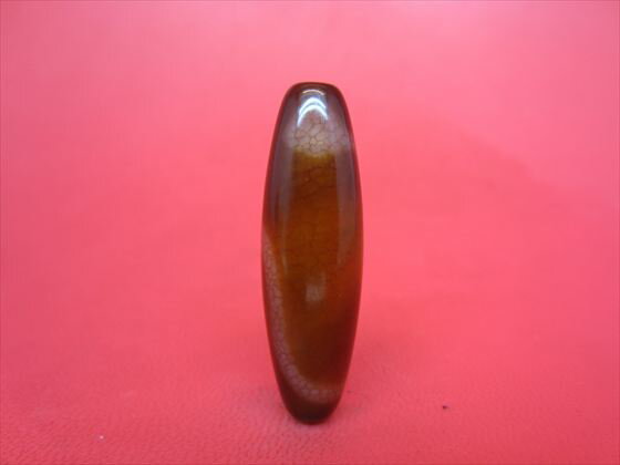 【チベット高級龍紋天珠】白蛇天珠約40×12mm【一点物】