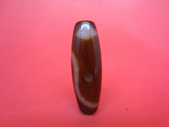 【チベット高級龍紋天珠】白蛇天珠約37×12mm【一点物】