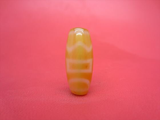 【チベット紅玉髄天珠】息増懐珠カーネリアン約30×12.5mm【一点物】