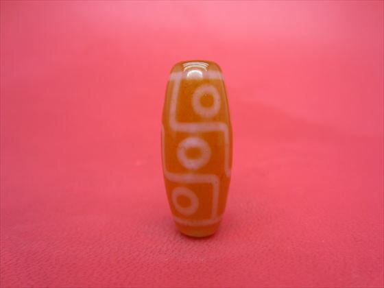 【チベット紅玉髄天珠】九眼天珠カーネリアン約30×12mm【一点物】