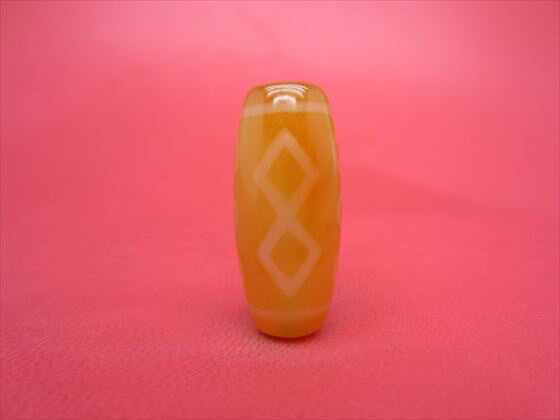 【チベット紅玉髄天珠】金剛六眼天珠カーネリアン約30×13mm【一点物】