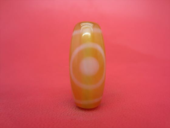 【チベット紅玉髄天珠】一眼菩提天珠カーネリアン約29×13mm【一点物】