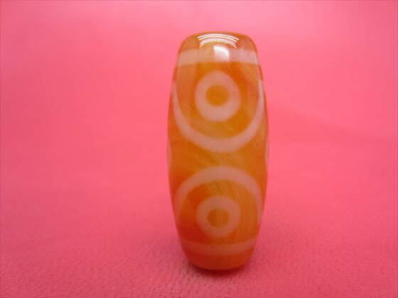 【チベット紅玉髄天珠】六眼天珠カーネリアン約30×14mm【一点物】