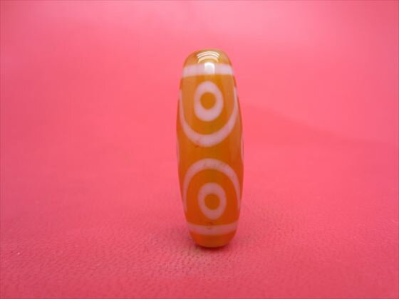 【チベット紅玉髄天珠】六眼天珠カーネリアン約30×10mm【一点物】